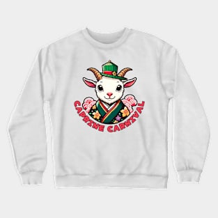 Mardi Gras goat Crewneck Sweatshirt